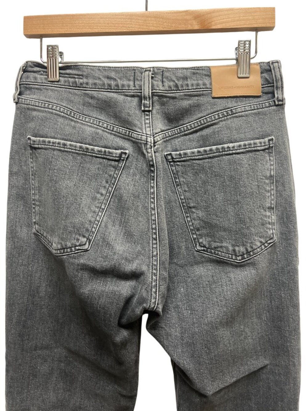 Citizens of Humanity Gray Raw Hem Daphne Crop Jeans - Picture 11 of 11